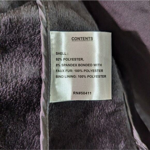 Nine West Women’s Soft Shell Removable Hood Zip Up Trench Coat Black Size L - Picture 6 of 14